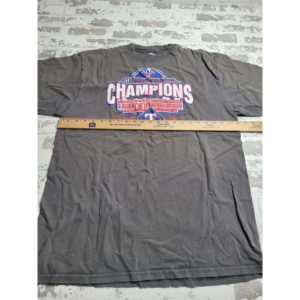 Majestic Texas Rangers 2010 ALDS Championship T-Shirt‎ Men's Large MLB Baseball - Picture 4 of 6